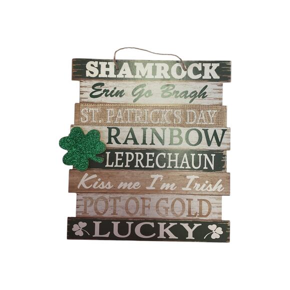 Saint Patrick’s Day Irish Sentiment Sign Ribbon Bundle Set DIY Wreath Making Kit - Picture 3 of 4